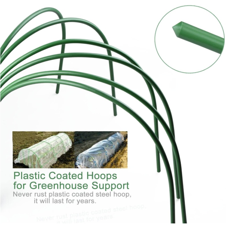Set of 6 Greenhouse Plant Support Hoops Set of 6 Greenhouse Plant Support Hoops