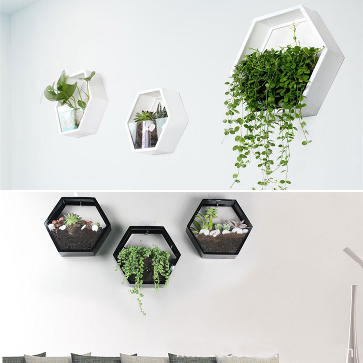 Hexagon Wall Hanging Flower Pot