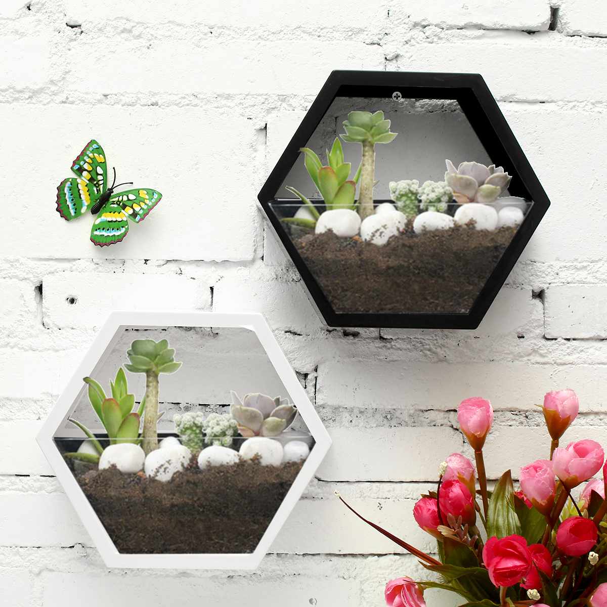 Hexagon Wall Hanging Flower Pot