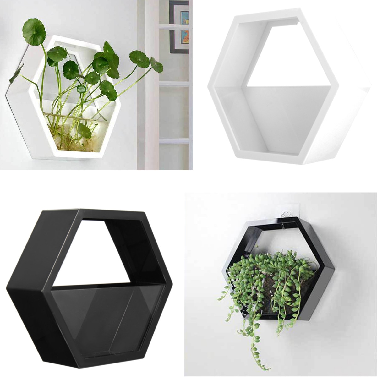 Hexagon Wall Hanging Flower Pot