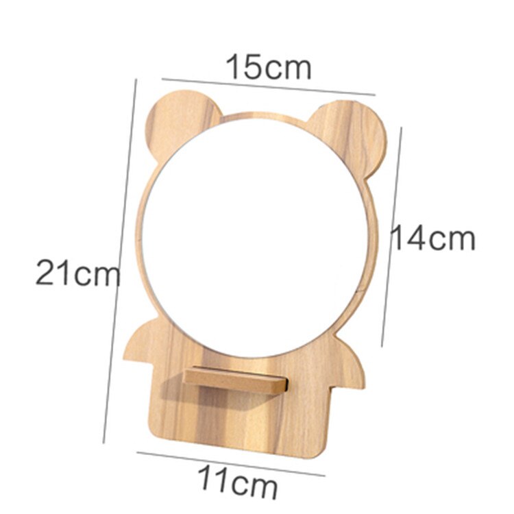 Desktop Bamboo Makeup Mirrors